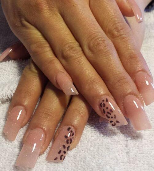 lipstick nail shape design asymmetric pointy nails