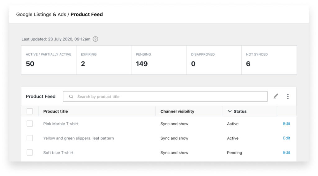google shopping ads product feed