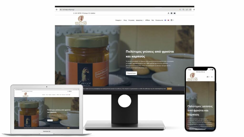 Κατασκευή eshop για παραδοσιακά προϊόντα 2 eshop development erkyna with traditional products