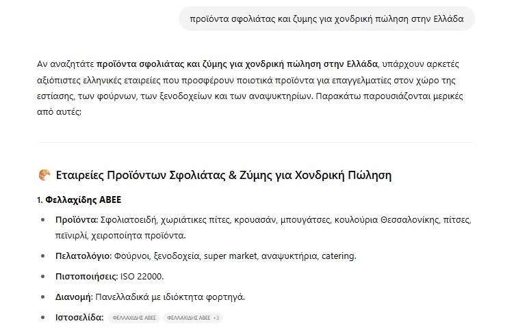 Τι είναι το AEO (Answer Engine Optimization) υπηρεσία από τη Bluemind.gr; 2 Παράδειγμα εφαρμογής AEO (Answer Engine Optimization) bluemind.gr